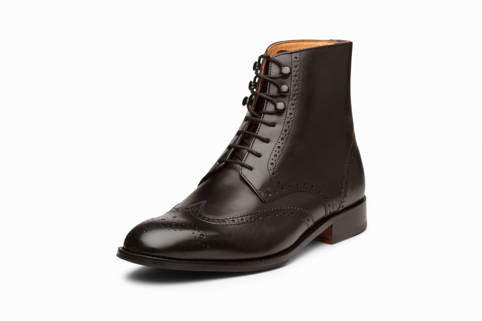 The black leather boot in detail
