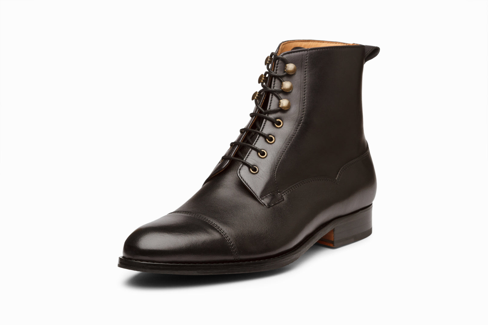 The black leather boot in detail