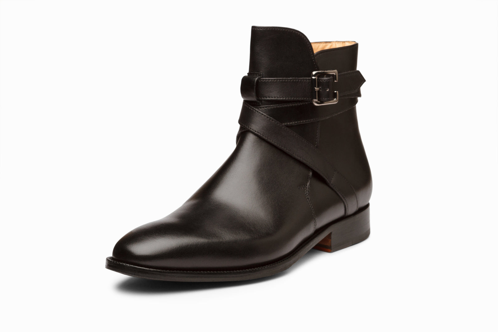 The black leather boot in detail