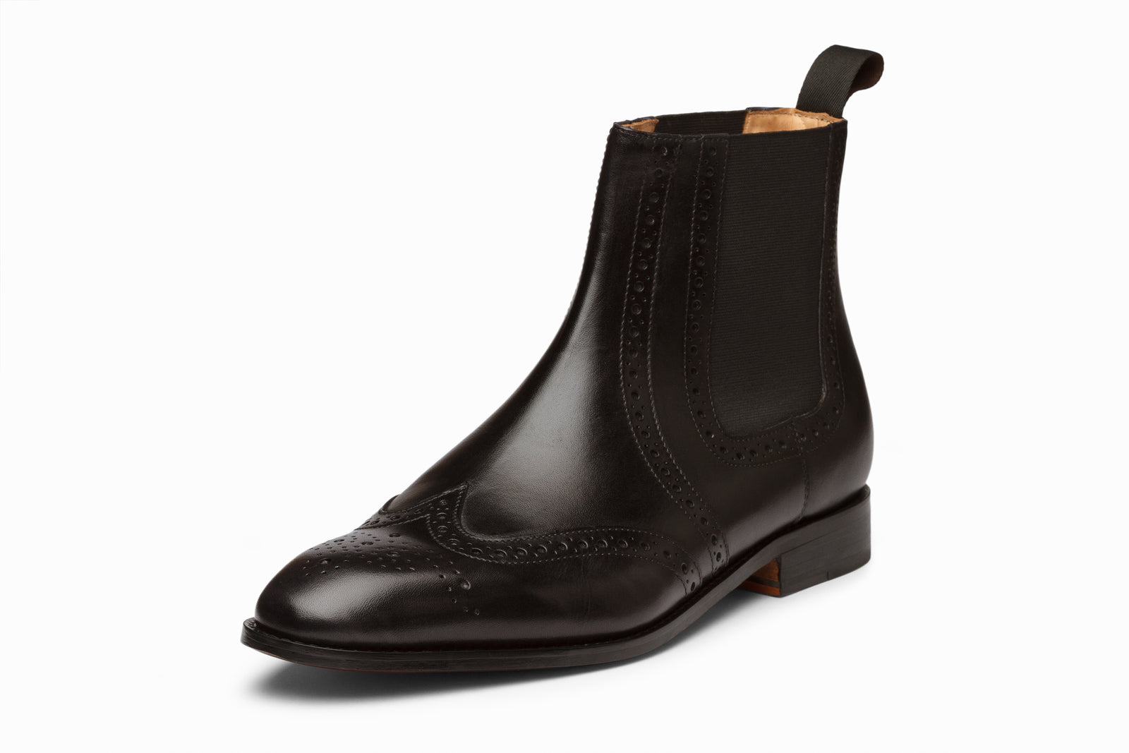 The black leather boot in detail