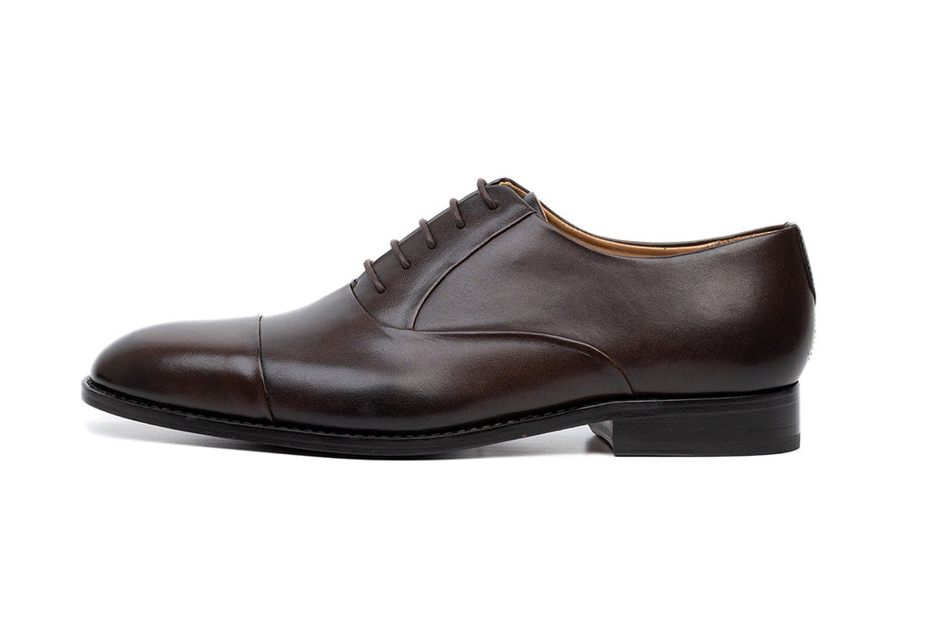 Blind Stitch Captoe Oxford - Dark Brown