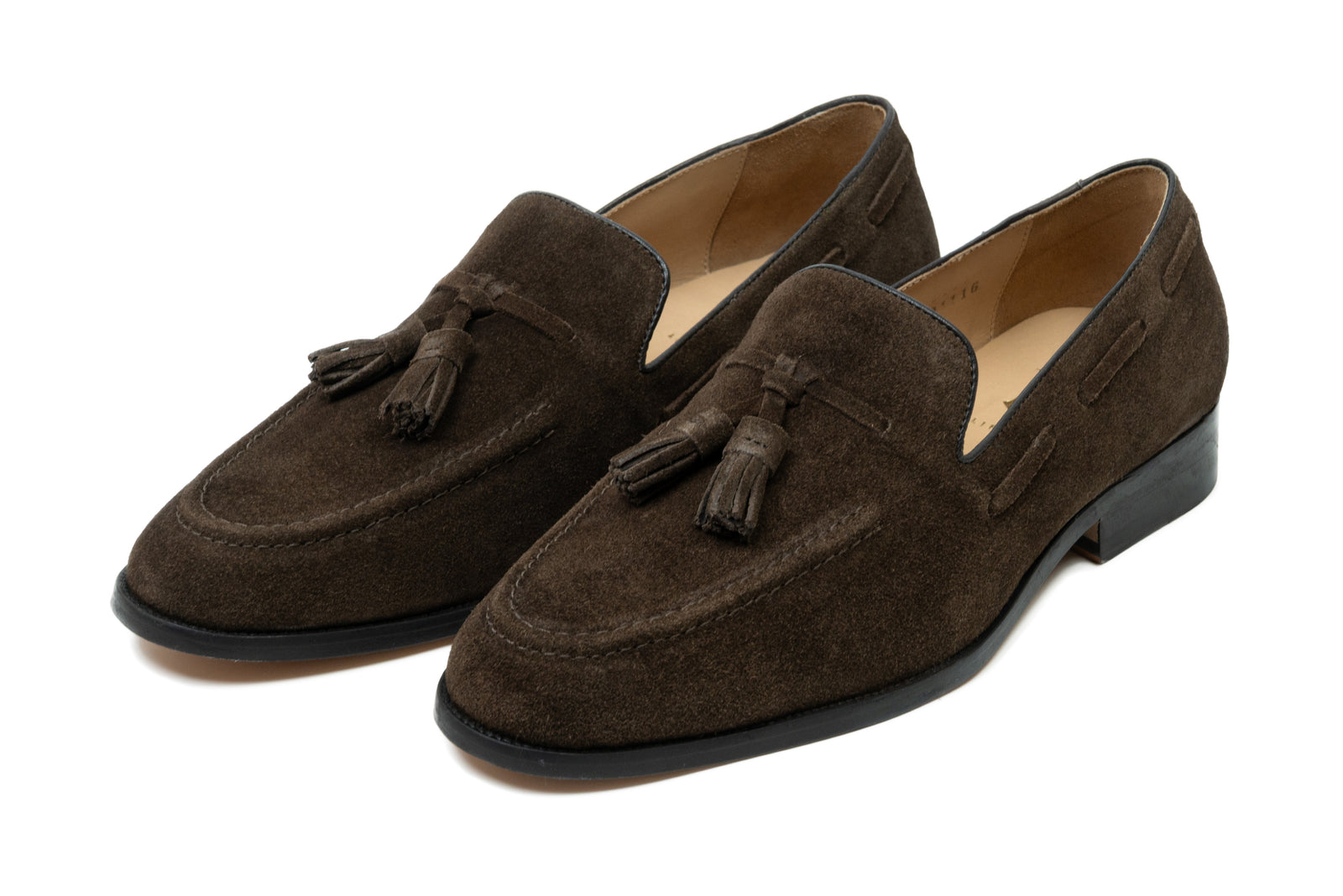 Brown suede tassel viewed in full