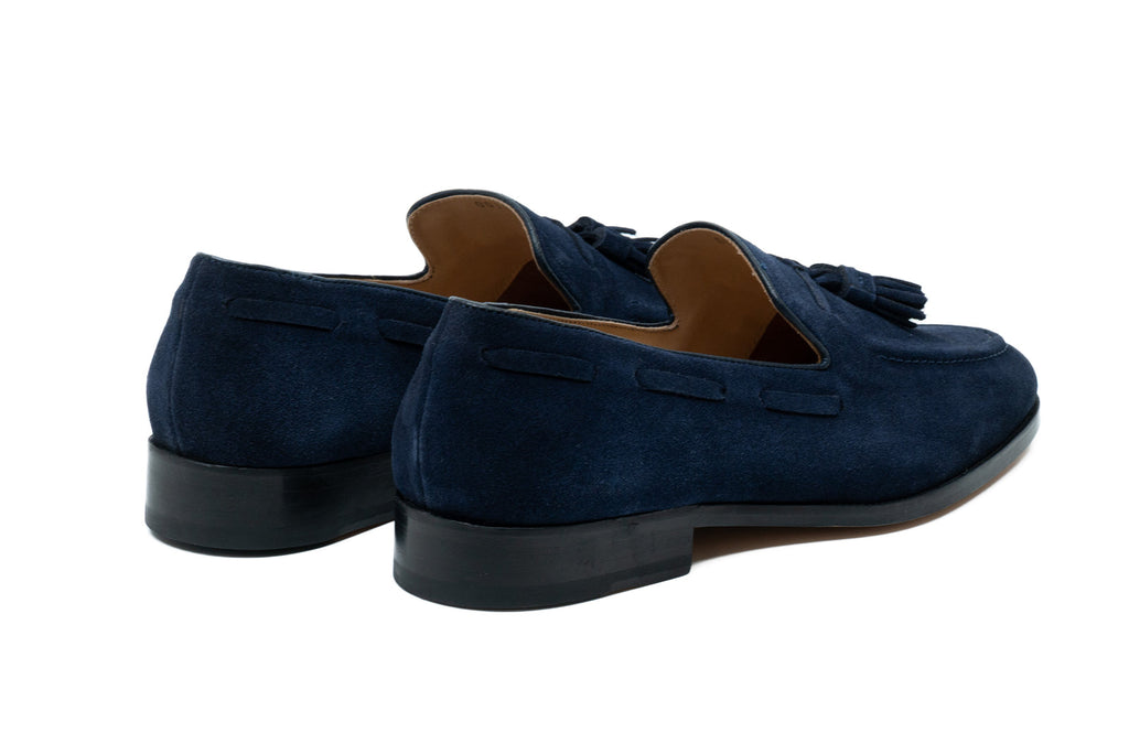 Tassel Loafers - Navy Suede