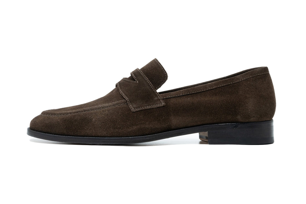 Soft Penny Loafers - Dark Brown Suede
