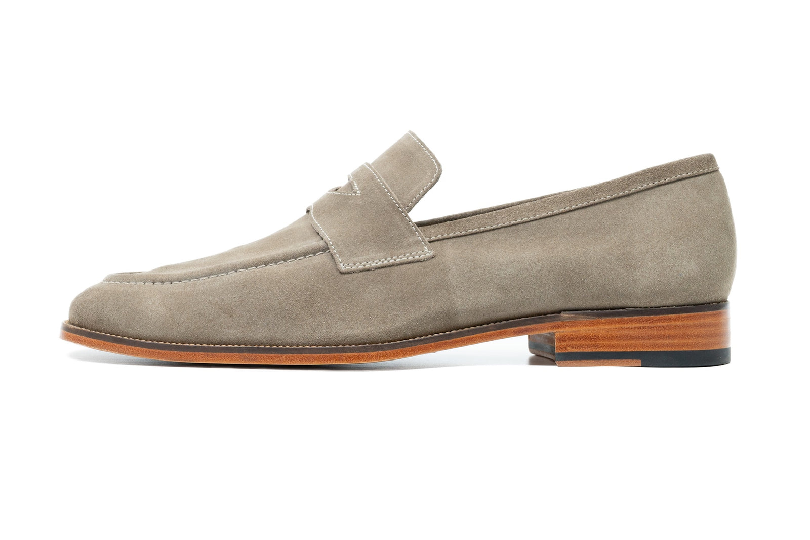 Soft Penny Loafers - Taupe Suede