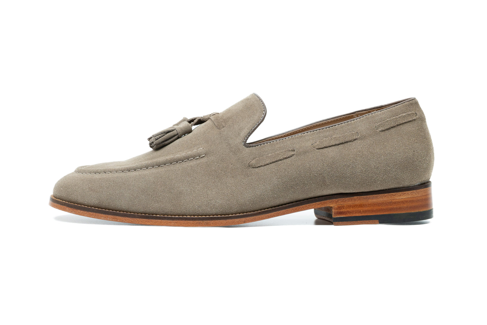 Tassel Loafers - Taupe Suede