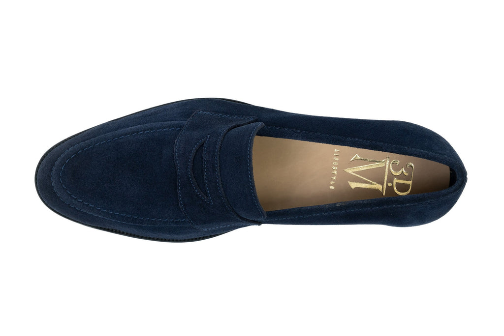 Soft Penny Loafers - Navy Suede