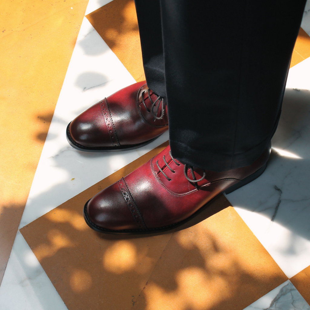Quarter Brogue Oxford - Dark Oxblood