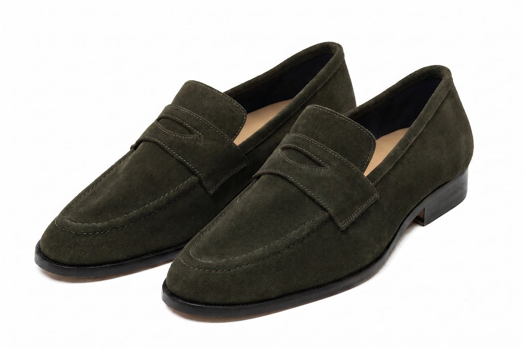 Suede penny viewed in full