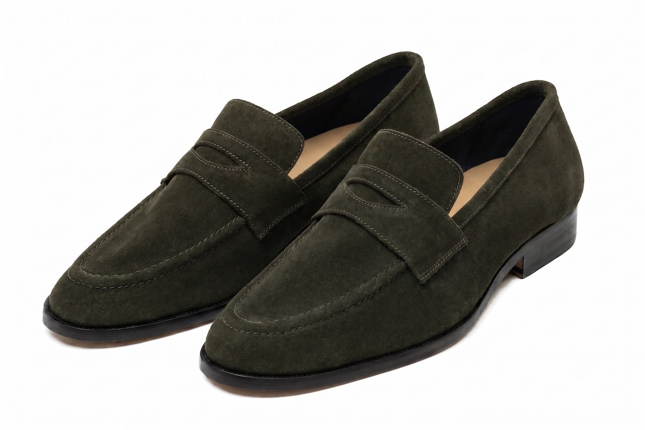 Suede penny viewed in full