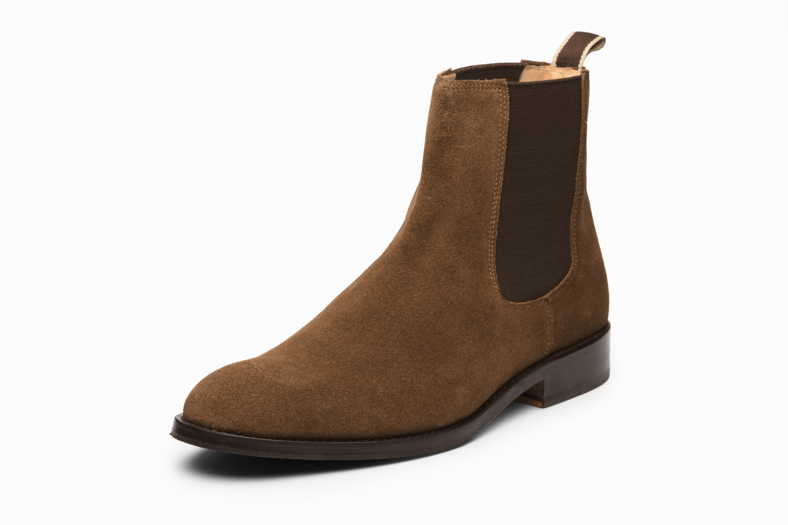 The tobacco suede boot in detail