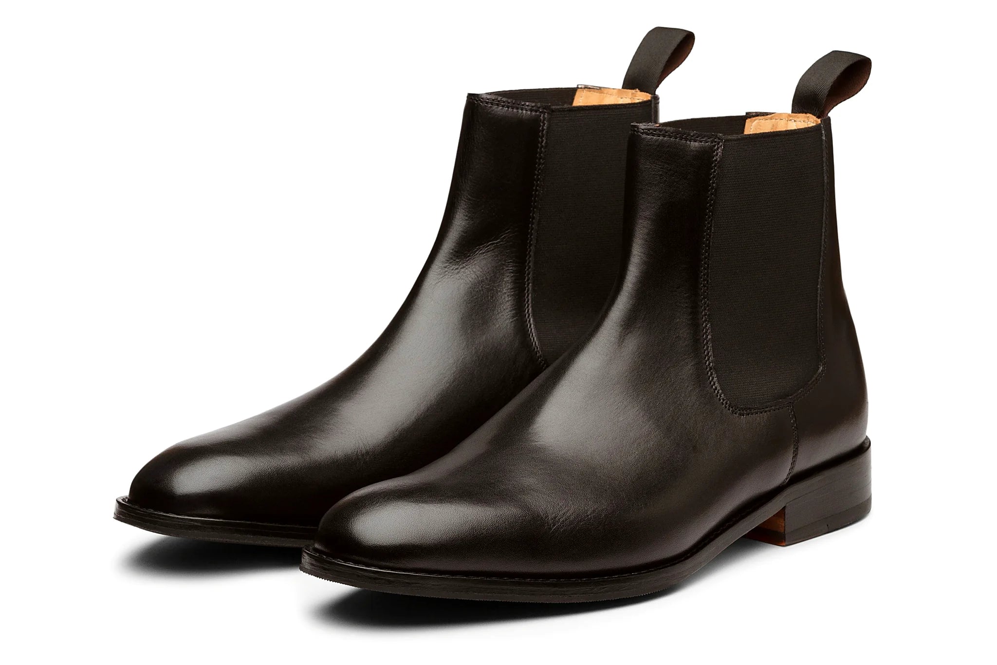 Pair of black leather boot