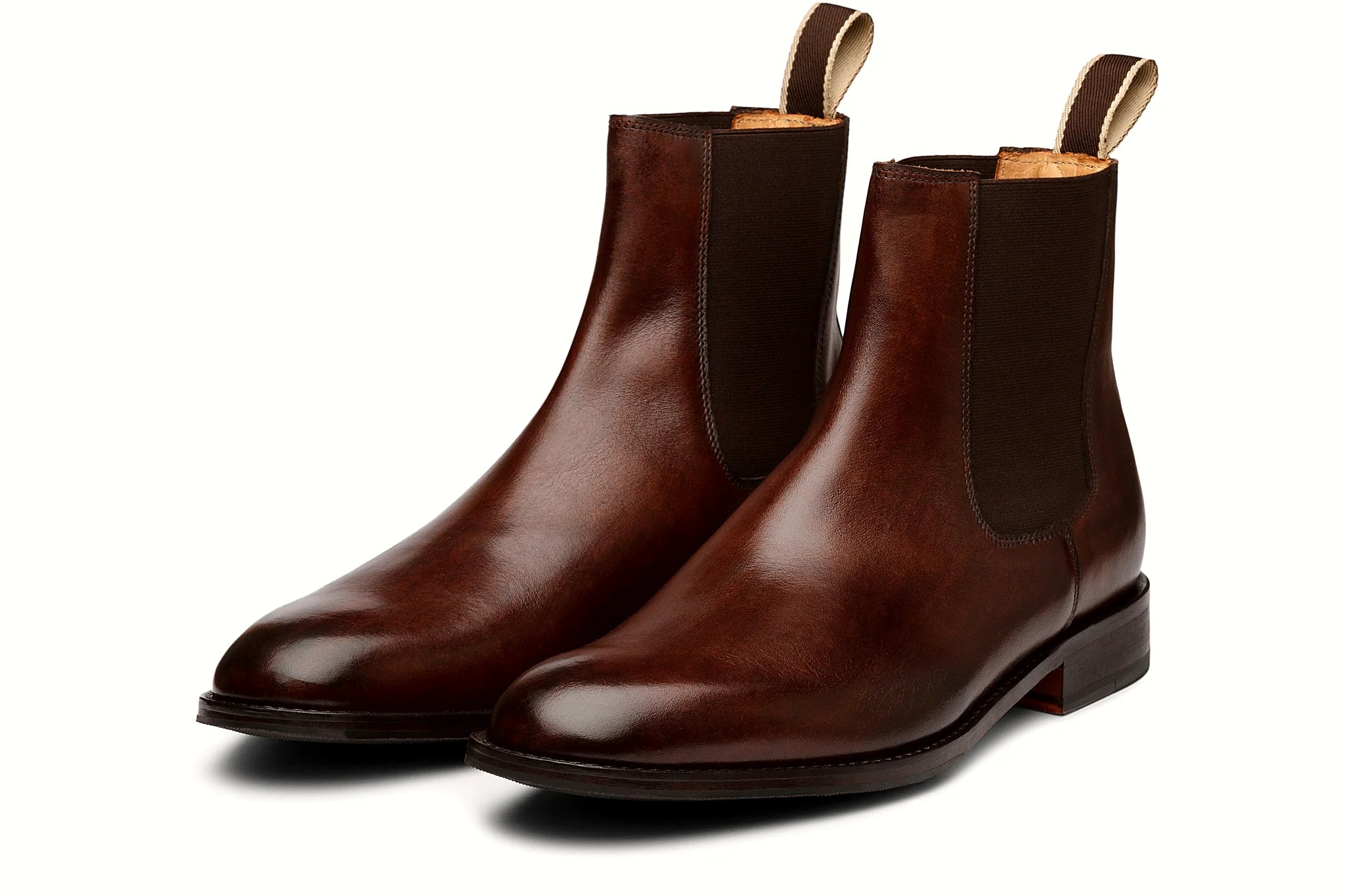 Pair of brown leather boot