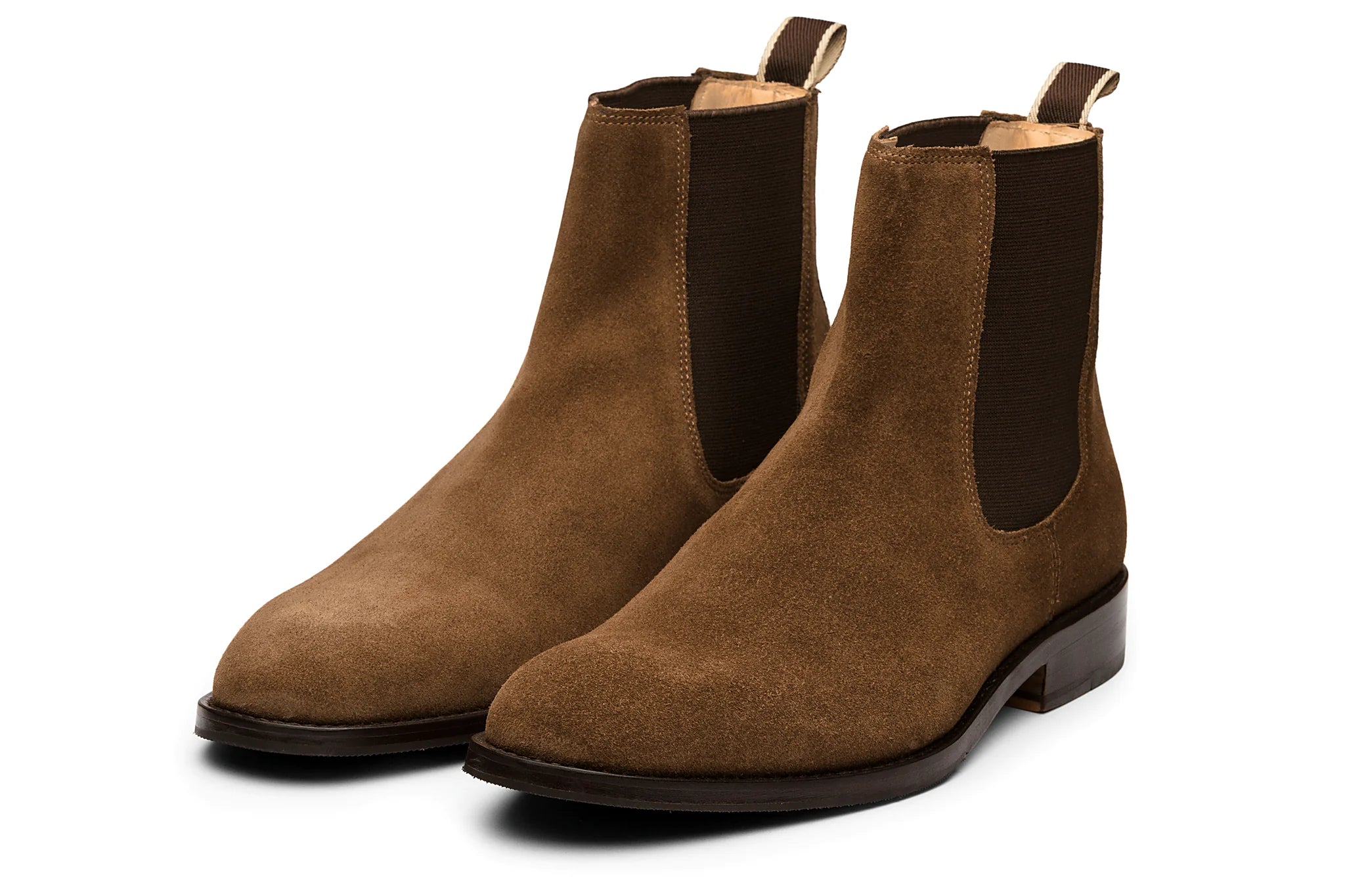 Pair of tobacco suede boot