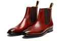 Pair of cognac leather boot