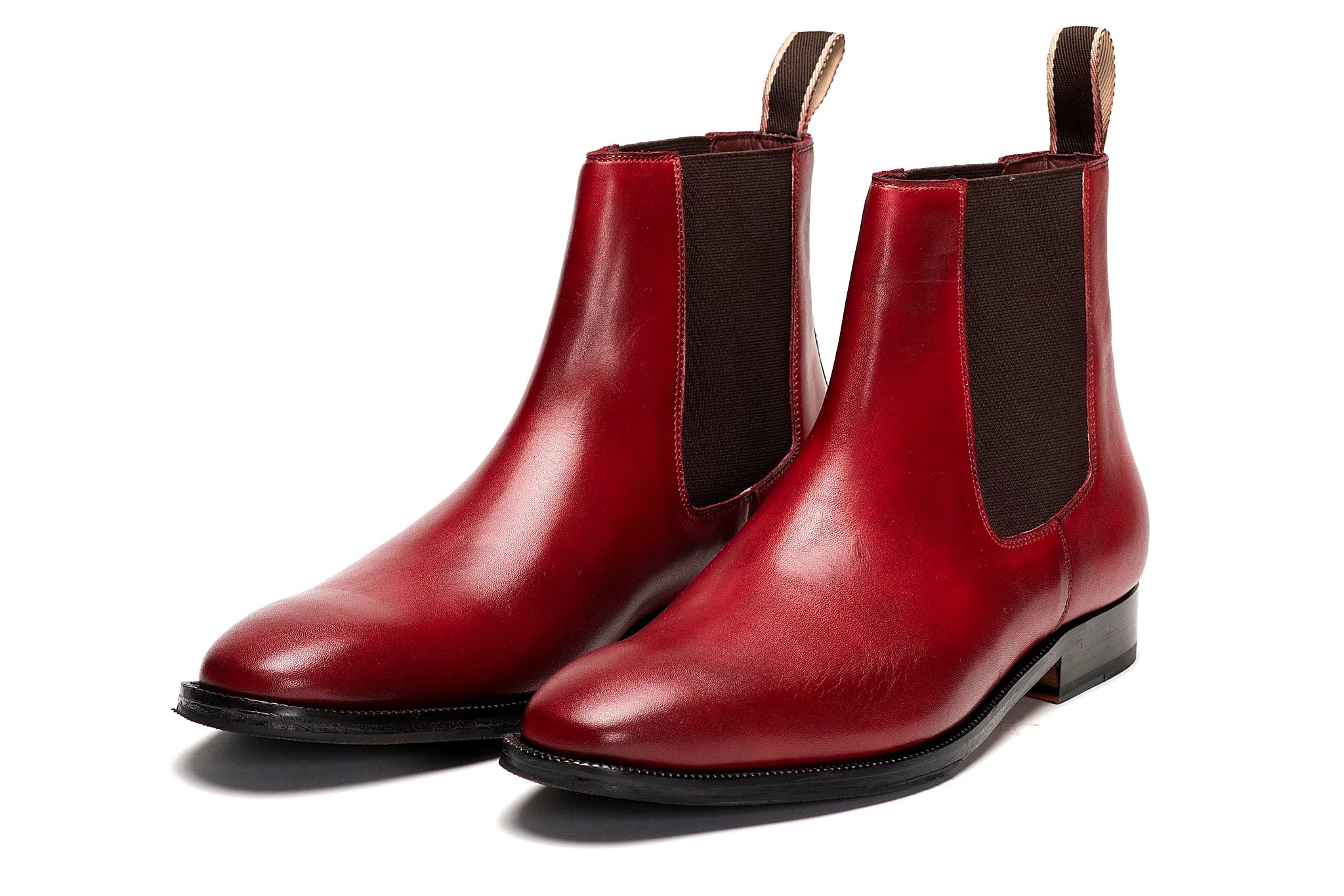 Pair of oxblood leather boot