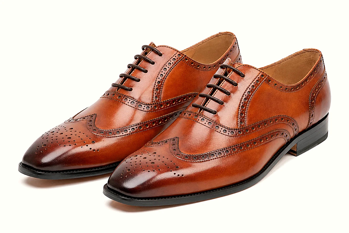 Pair of tan leather oxford