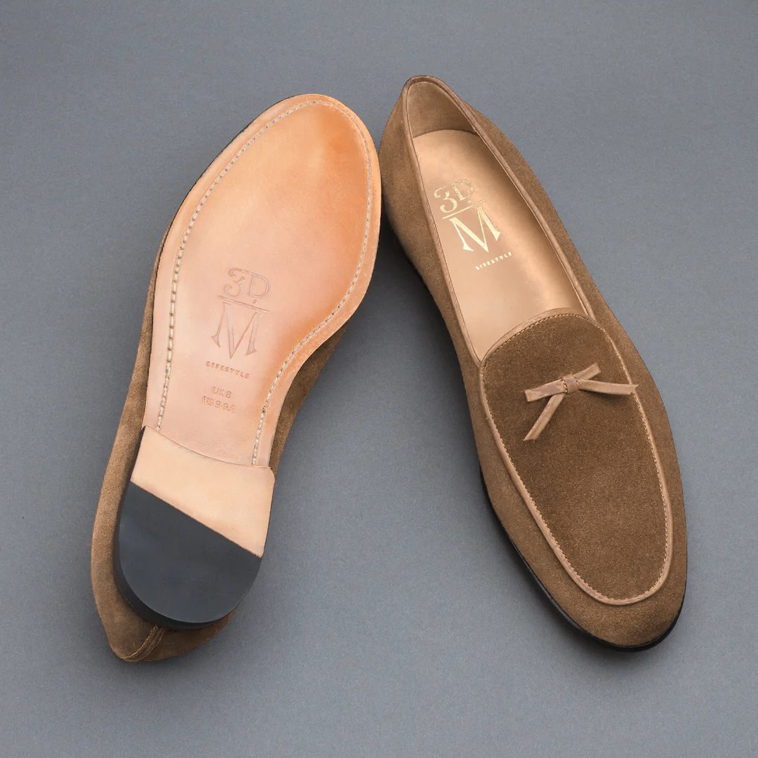 Belgian Loafers - Tobacco Suede