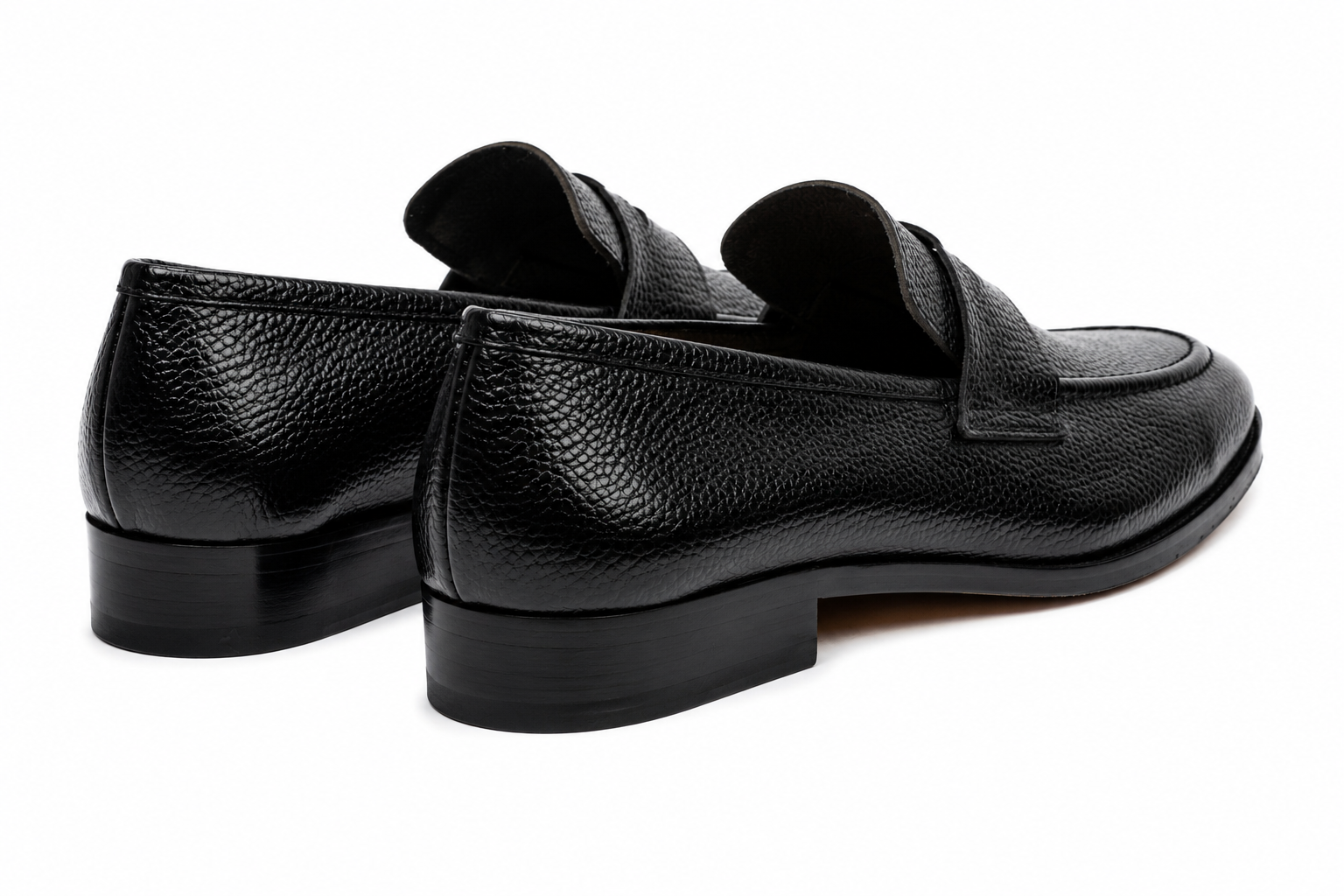 Soft Penny Loafers - Black Milled