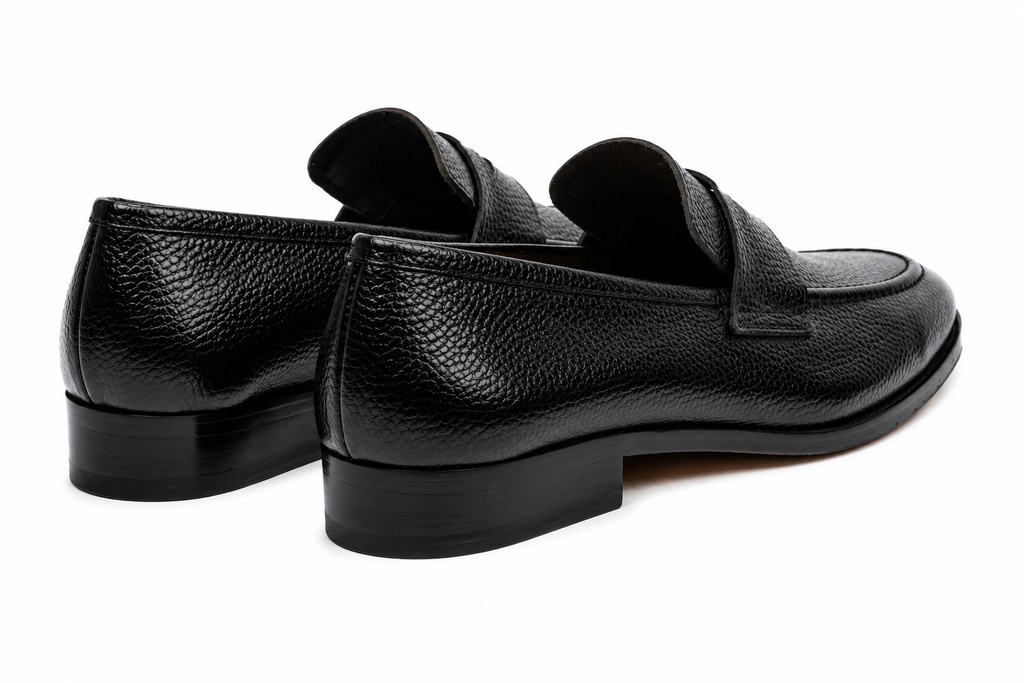 Soft Penny Loafers - Black Milled