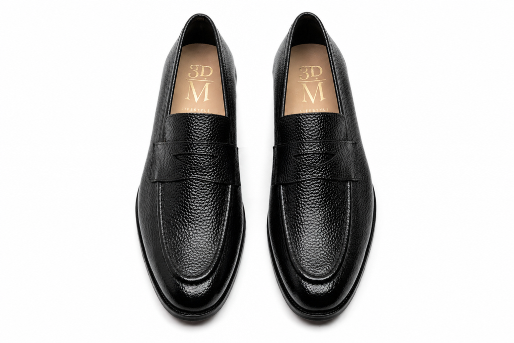 Soft Penny Loafers - Black Milled