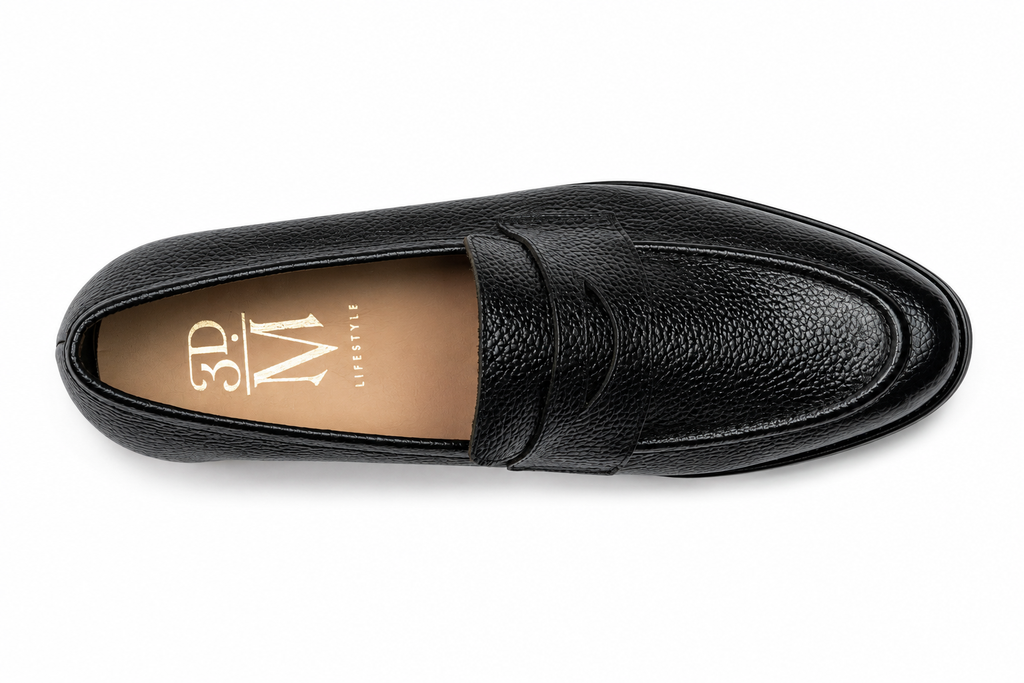 Soft Penny Loafers - Black Milled