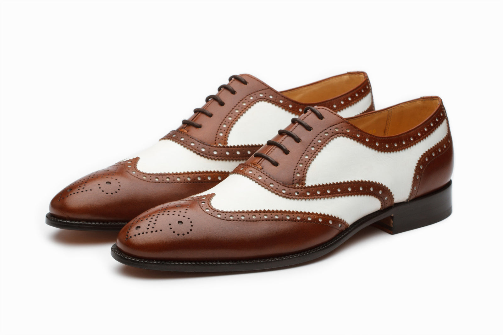 Brown leather oxford viewed in full