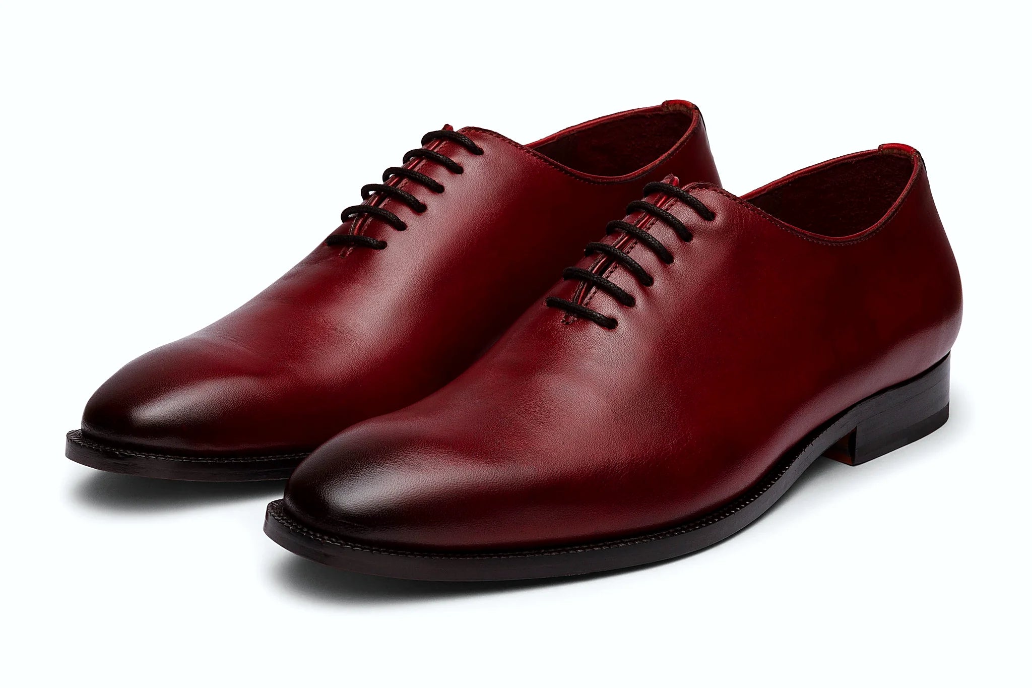 Pair of oxblood leather oxford