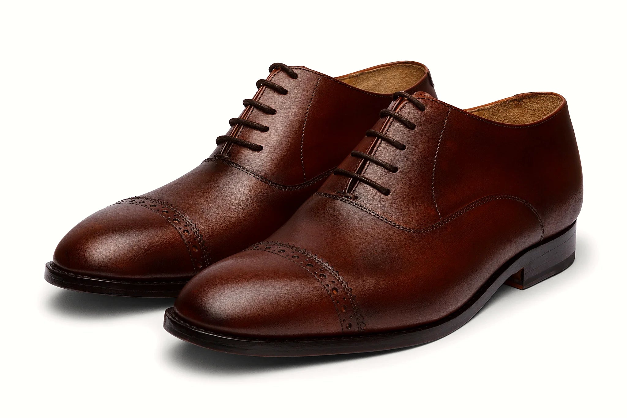 Pair of brown leather oxford