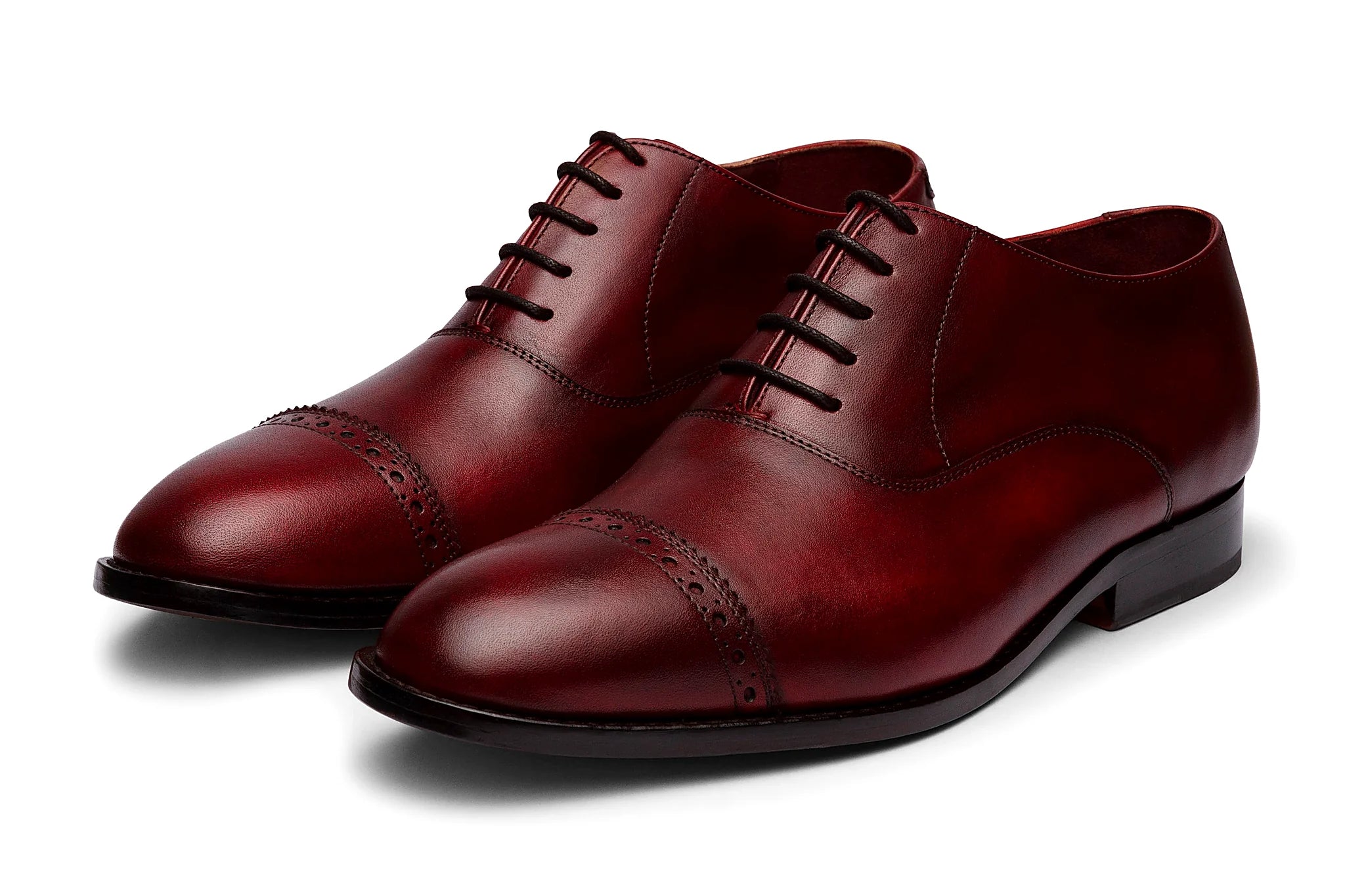 Pair of oxblood leather oxford