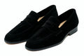 Pair of black suede penny