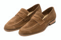 Pair of tobacco suede penny