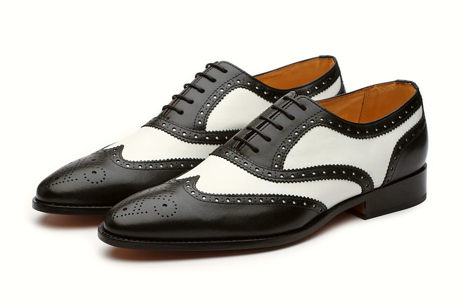 Pair of black leather oxford