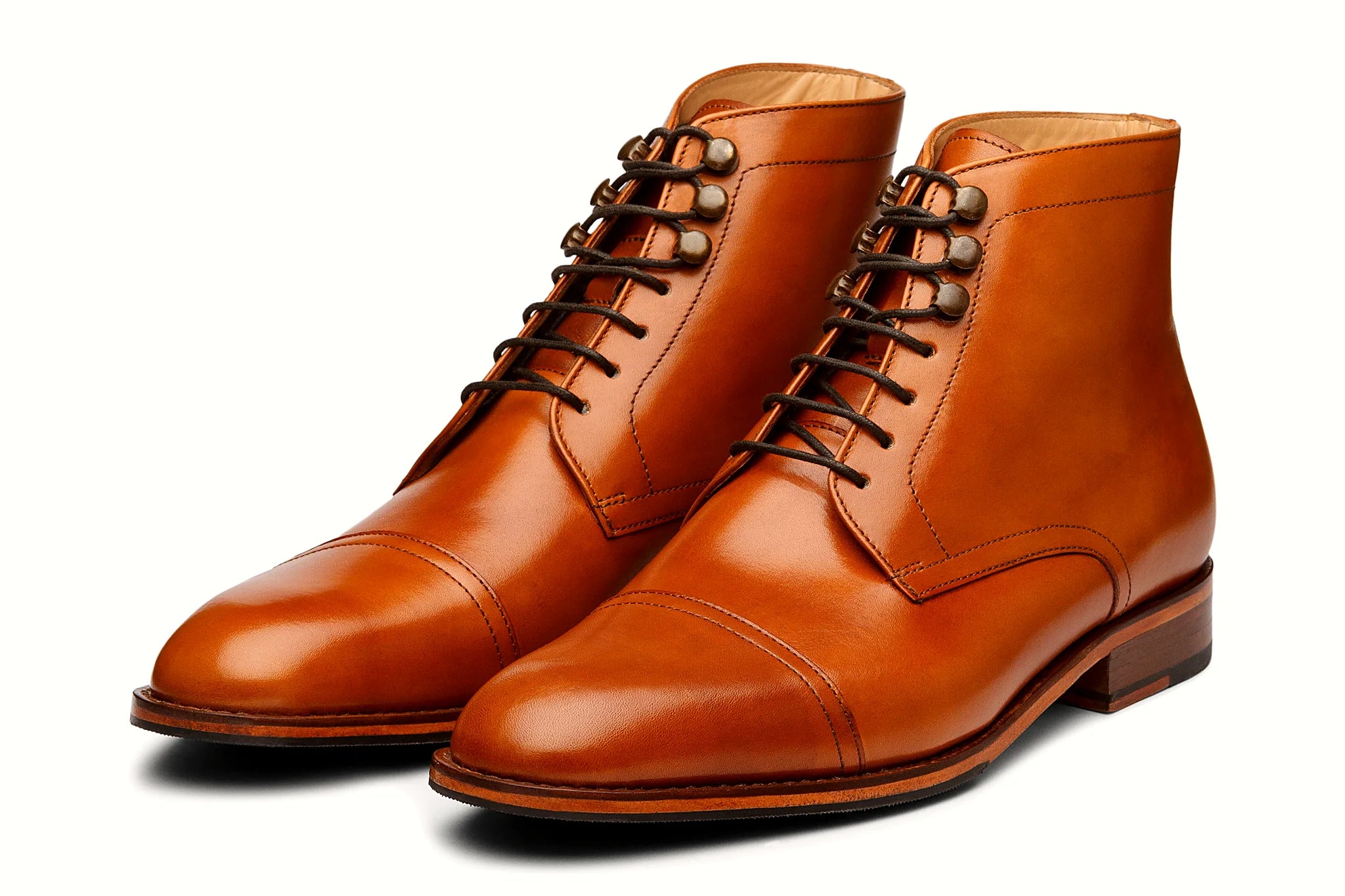 Pair of tan leather boot