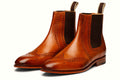 Pair of tan leather boot