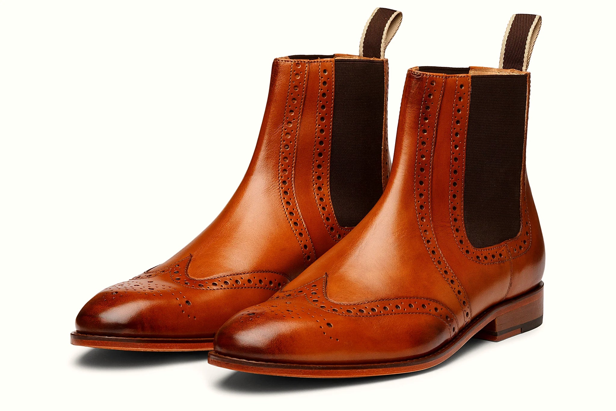 Pair of tan leather boot